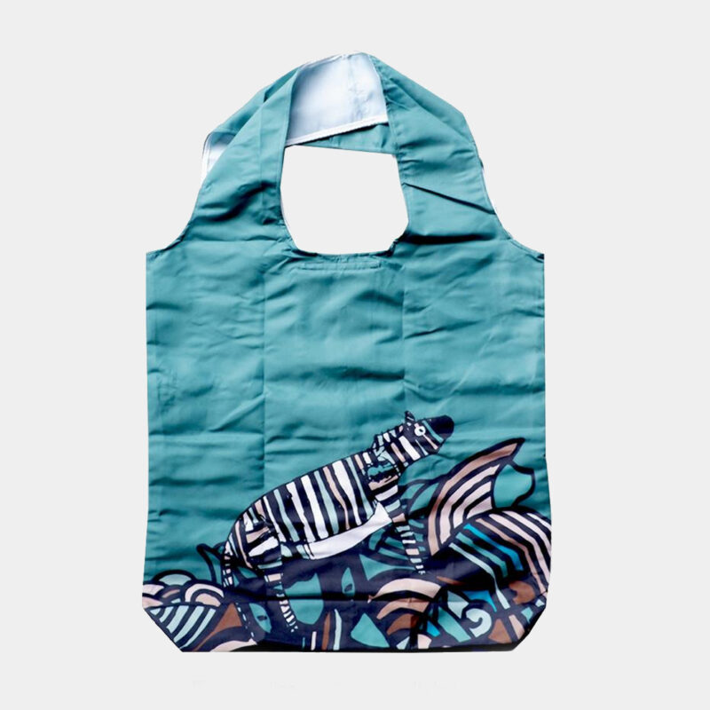 Foldable Shopping Bag – Zebra - Hijau