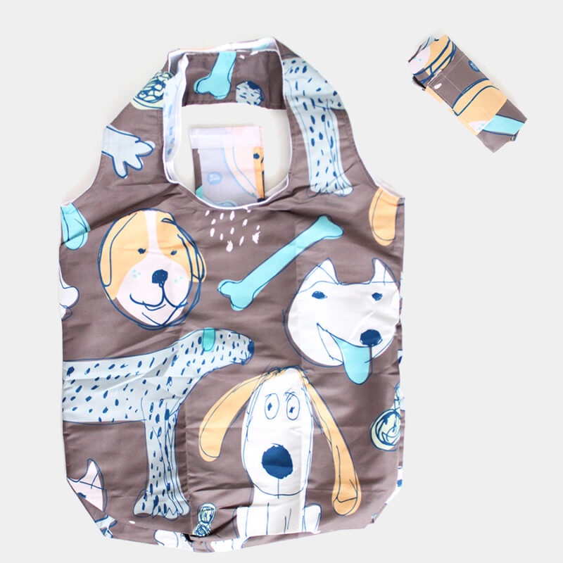 Foldable Shopping Bag – Doggie - Coklat
