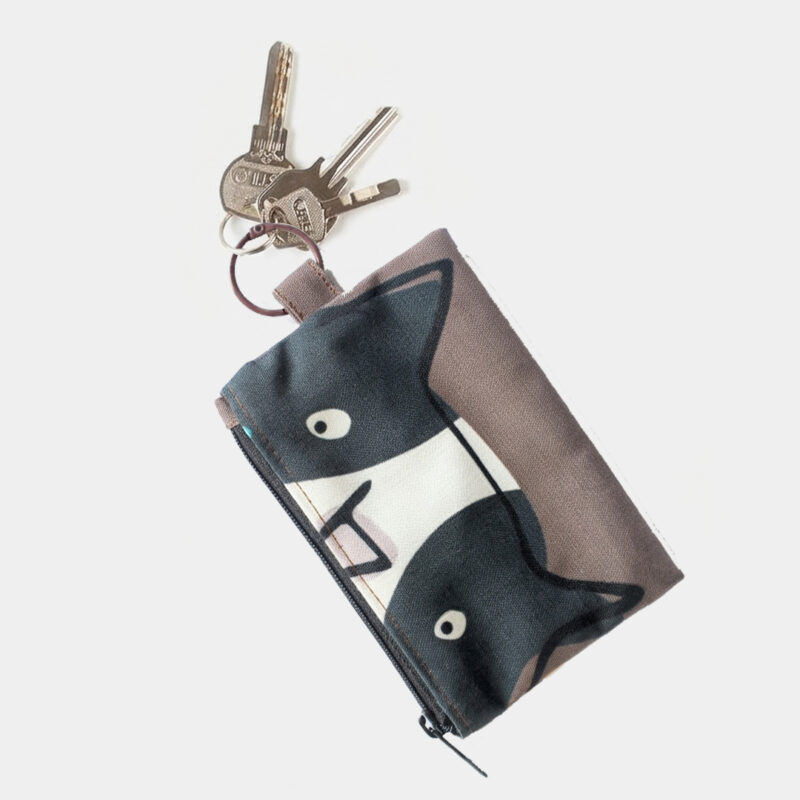 Mini Pouch - Kucing - Tom & Jack - Coklat